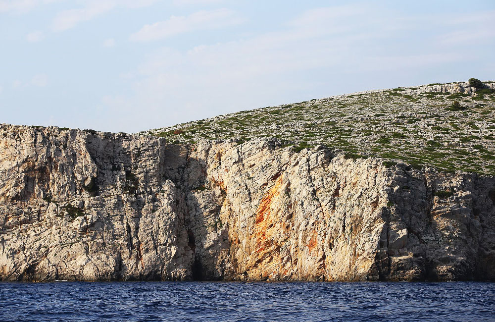 Archipelago Tours Blog and Tips: Carved by the elements - photo of one of the cliffs in Kornati archipelago